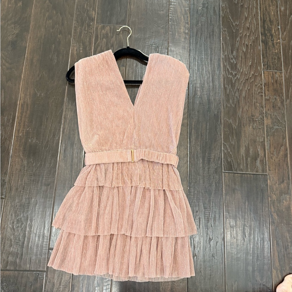Rose gold metallic mini dress size Medium